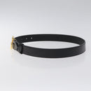 GUCCI GG Marmont Belt Leather 33.5"" Black Gold 414516 Auth SW816-4