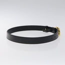 GUCCI GG Marmont Belt Leather 33.5"" Black Gold 414516 Auth SW816-5