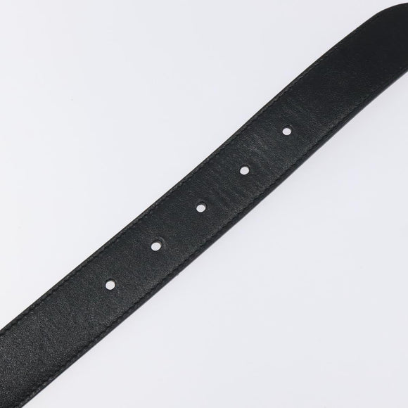 GUCCI GG Marmont Belt Leather 33.5"" Black Gold 414516 Auth SW816