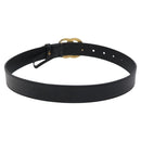 GUCCI GG Marmont Belt Leather 31.5"" Black Gold 414516 Auth SW817-3