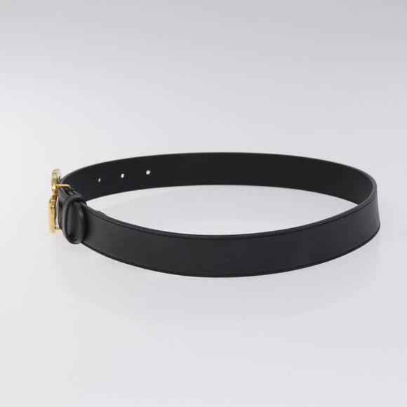 GUCCI GG Marmont Belt Leather 31.5"" Black Gold 414516 Auth SW817