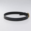 GUCCI GG Marmont Belt Leather 31.5"" Black Gold 414516 Auth SW817-5