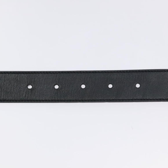 GUCCI GG Marmont Belt Leather 31.5"" Black Gold 414516 Auth SW817