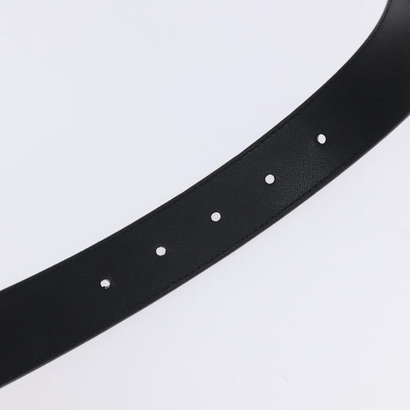 GUCCI GG Marmont Belt Leather 31.5"" Black Gold 414516 Auth SW817