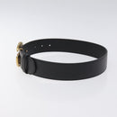 GUCCI GG Marmont Belt Leather 31.5"" Black Gold 400593 Auth SW818M-4