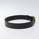 GUCCI GG Marmont Belt Leather 31.5"" Black Gold 400593 Auth SW818M-5