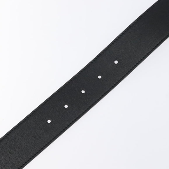 GUCCI GG Marmont Belt Leather 31.5"" Black Gold 400593 Auth SW818M