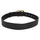 GUCCI GG Marmont Belt Leather 36.6"" Black Gold 400593 Auth SW819-3