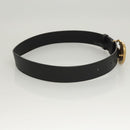 GUCCI GG Marmont Belt Leather 36.6"" Black Gold 400593 Auth SW819-5