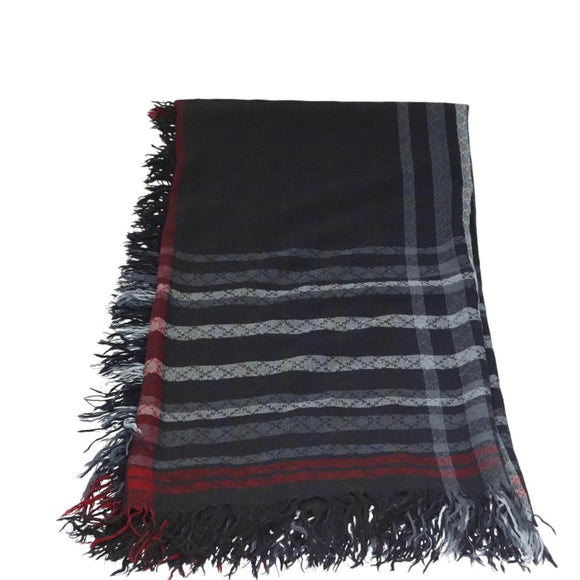 GUCCI Stole Wool Navy Auth SW820