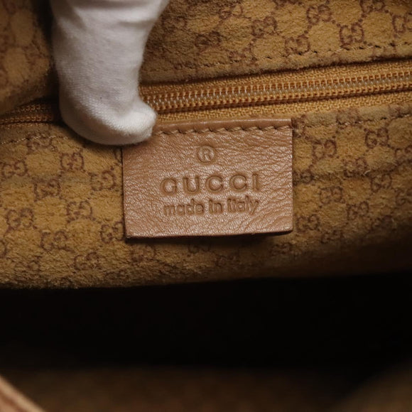 GUCCI Shoulder Bag Leather Brown Gold 001 4288 Auth SW821