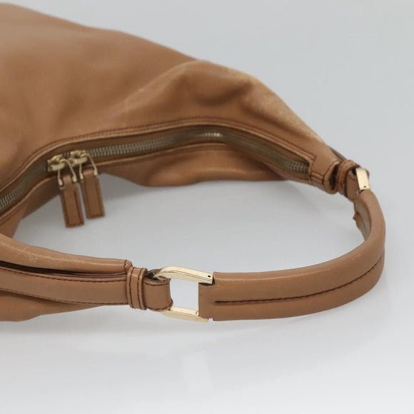 GUCCI Shoulder Bag Leather Brown Gold 001 4288 Auth SW821