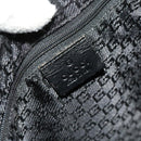 GUCCI Shoulder Bag Canvas Black Silver Auth SW823-18