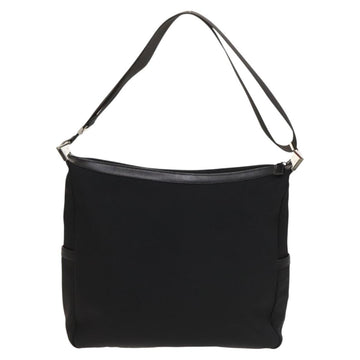 GUCCI Shoulder Bag Canvas Black Silver Auth SW823 - 0