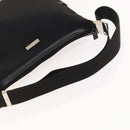 GUCCI Shoulder Bag Canvas Black Silver Auth SW823-7