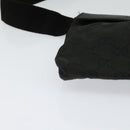 GUCCI GG Canvas Waist bag Black Silver 28566 Auth SW826-10