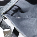 GUCCI GG Canvas Waist bag Black Silver 28566 Auth SW826-16