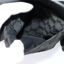 GUCCI GG Canvas Waist bag Black Silver 28566 Auth SW826-17