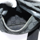 GUCCI GG Canvas Waist bag Black Silver 28566 Auth SW826-18