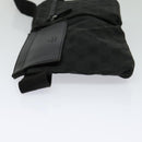 GUCCI GG Canvas Waist bag Black Silver 28566 Auth SW826-4