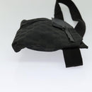 GUCCI GG Canvas Waist bag Black Silver 28566 Auth SW826-5