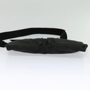 GUCCI GG Canvas Waist bag Black Silver 28566 Auth SW826-9