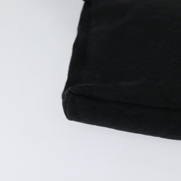 GUCCI GG Canvas Waist bag Black Silver 28566 Auth SW827