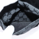 GUCCI GG Canvas Waist bag Black Silver 28566 Auth SW827-11