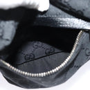 GUCCI GG Canvas Waist bag Black Silver 28566 Auth SW827-19