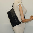 GUCCI GG Canvas Waist bag Black Silver 28566 Auth SW827-21