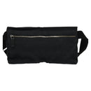 GUCCI GG Canvas Waist bag Black Silver 28566 Auth SW827-2