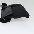 GUCCI GG Canvas Waist bag Black Silver 28566 Auth SW827-3