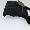 GUCCI GG Canvas Waist bag Black Silver 28566 Auth SW827-4