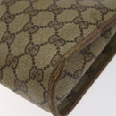 GUCCI GG Supreme Clutch Bag PVC Beige Gold 97 01 037 Auth SW828-15