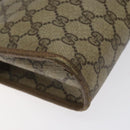 GUCCI GG Supreme Clutch Bag PVC Beige Gold 97 01 037 Auth SW828-16