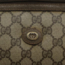 GUCCI GG Supreme Clutch Bag PVC Beige Gold 97 01 037 Auth SW828-17