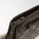 GUCCI GG Supreme Clutch Bag PVC Beige Gold 97 01 037 Auth SW828-8