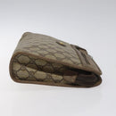 GUCCI GG Supreme Clutch Bag PVC Beige Gold 97 01 037 Auth SW828-3