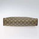 GUCCI GG Supreme Clutch Bag PVC Beige Gold 97 01 037 Auth SW828-6