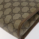 GUCCI GG Supreme Clutch Bag PVC Beige Gold 97 01 037 Auth SW828-7