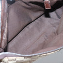 GUCCI GG Canvas Shoulder Bag Beige Silver 114273 Auth SW829-16