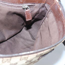 GUCCI GG Canvas Shoulder Bag Beige Silver 114273 Auth SW829-17