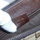 GUCCI GG Canvas Shoulder Bag Beige Silver 114273 Auth SW829-20