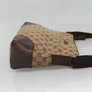 GUCCI GG Canvas Shoulder Bag Beige Silver 114273 Auth SW829-3