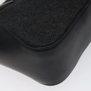 GUCCI Web Sherry Line Hand Bag Canvas Black 73984 Auth SW831-14