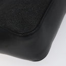 GUCCI Web Sherry Line Hand Bag Canvas Black 73984 Auth SW831-16