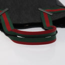 GUCCI Web Sherry Line Hand Bag Canvas Black 73984 Auth SW831-7