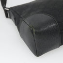 GUCCI GG Canvas Shoulder Bag Black Silver 114273 Auth SW832-14