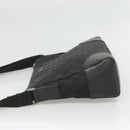 GUCCI GG Canvas Shoulder Bag Black Silver 114273 Auth SW832-4