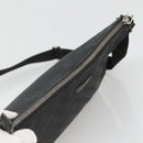 GUCCI GG Canvas Shoulder Bag Black Silver 114273 Auth SW832-6